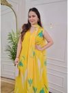 Yellow Colour Rayon With Printed Kurti With Pant Dupatta Suppliers In India Aaradhna 2041